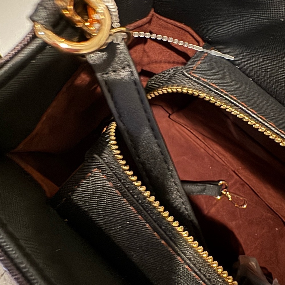 Black Statement Tote Bag NWT - image 4